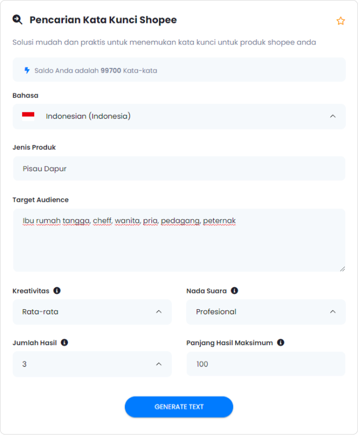 riset kata kunci shopee - form tools pkks