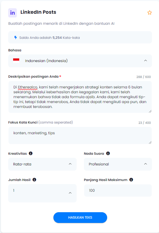 Tool LinkedIn Post AI - Tool LinkedIn Post AI