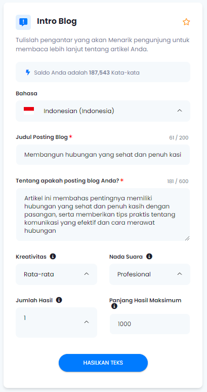 Blog Intro dengan Cepat - blog intro 1