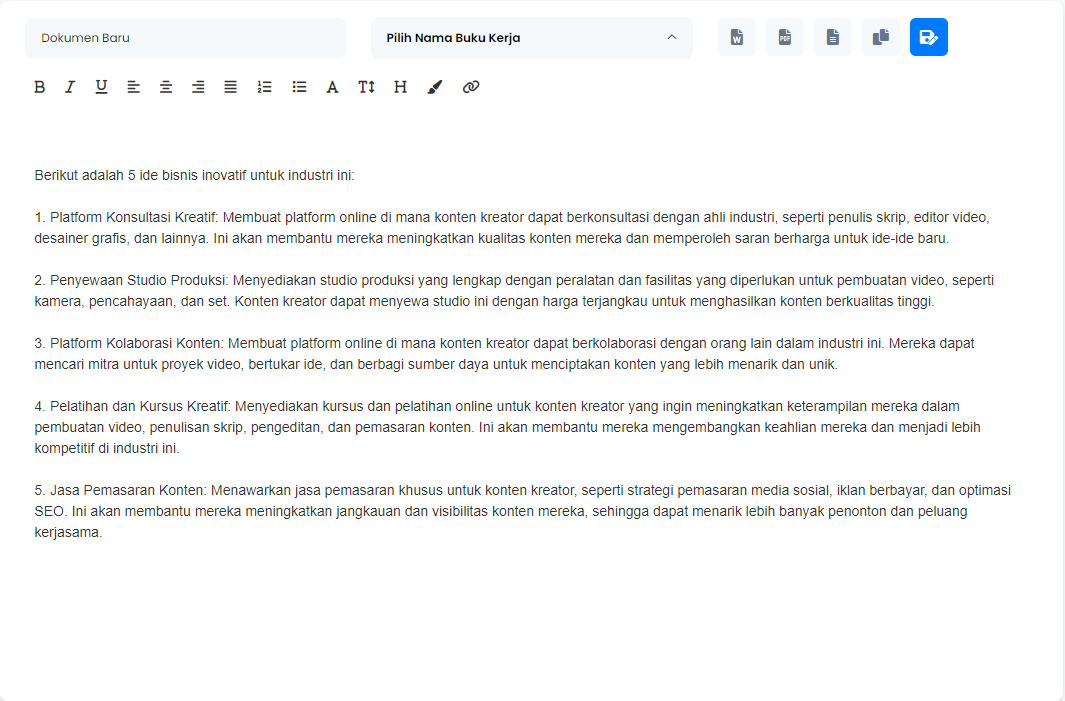 Ide Bisnis Kreatif - ide bisnis ai