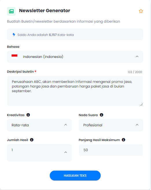 Newsletter AI Generator - newsletter ai generator