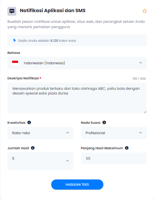Notifikasi dan SMS Generator - notifikasi dan sms generator