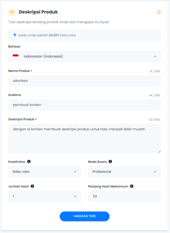deskripsi produk - produk deskripsi