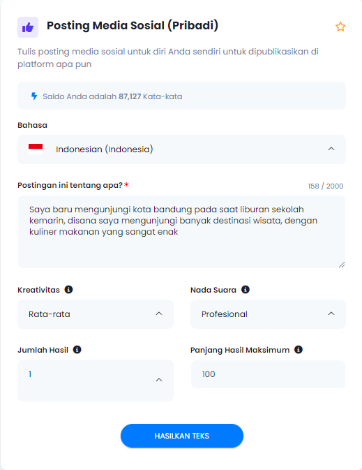 AI Posting media sosial Pribadi - ai posting media sosial pribadi
